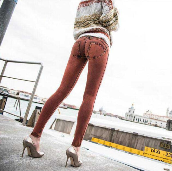 Peach Skinny Jeans Leggings